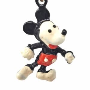 Vintage Disney Mickey 1960 Hand-Painted Plastic Necklace